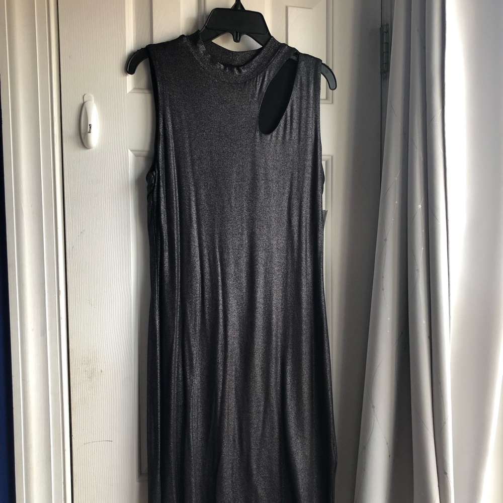 Metallic Cut Out Dress